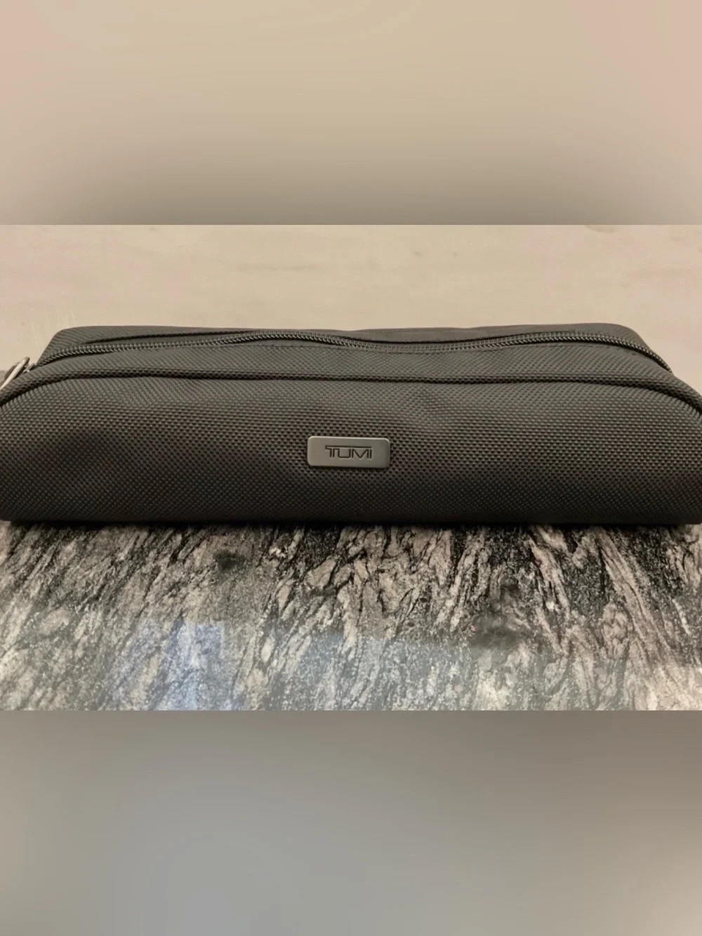 NEW - TUMI Zippered Ballistic Nylon Pencil Case - Cord Pouch - SOLID BLACK